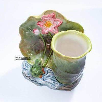 BÌNH SỨ THỦ CÔNG SEN ẾCH